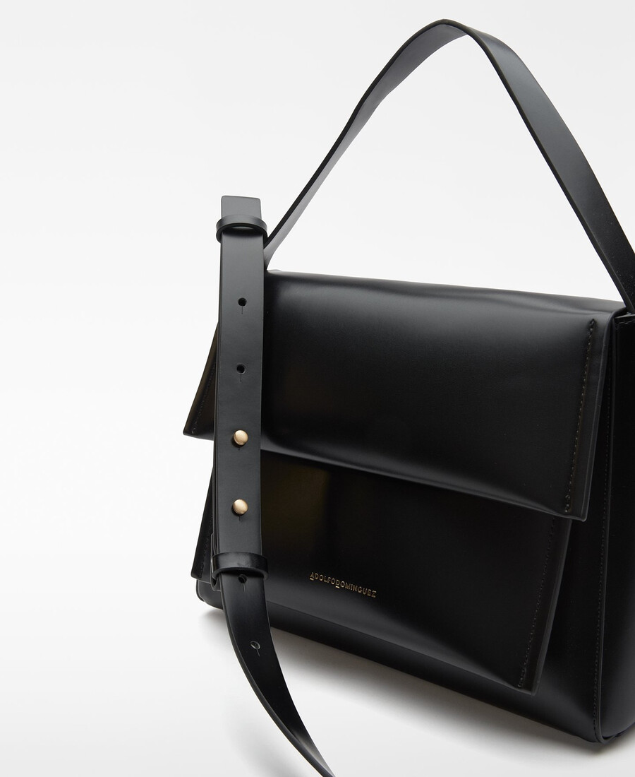 borsa a tracolla con patta in pelle e non in pelle da donna