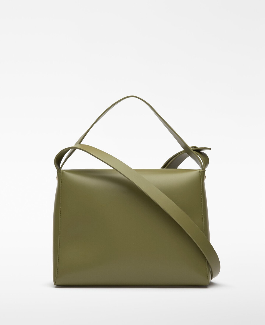 borsa a tracolla con patta in pelle e non in pelle da donna