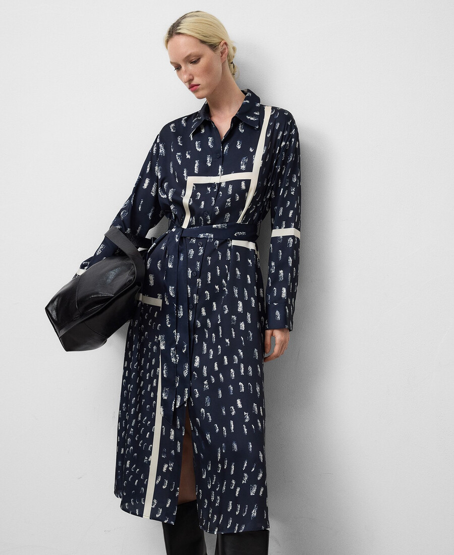 abito camicia stampato da donna