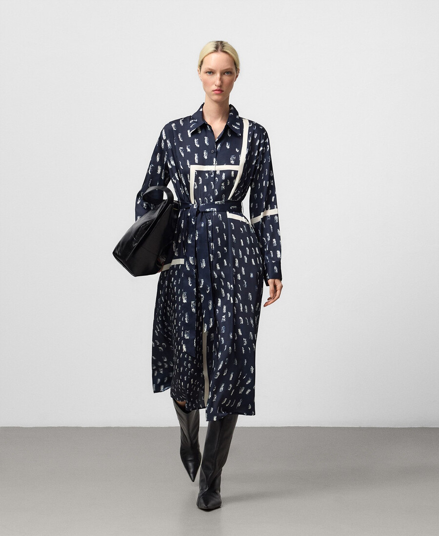 abito camicia stampato da donna