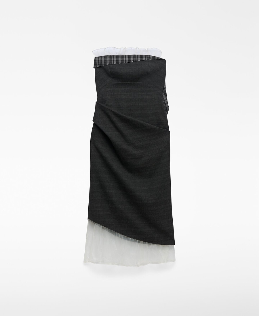 abito da donna con scollo a v combinato