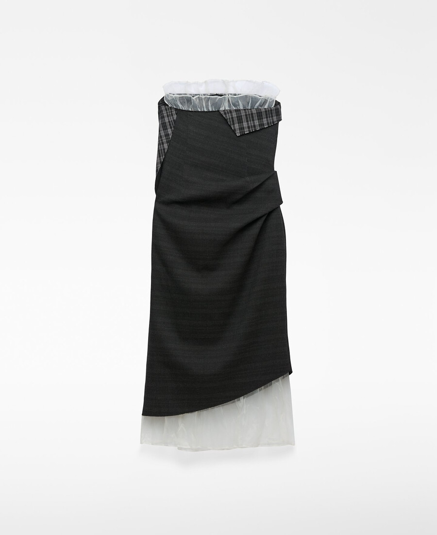 abito da donna con scollo a v combinato