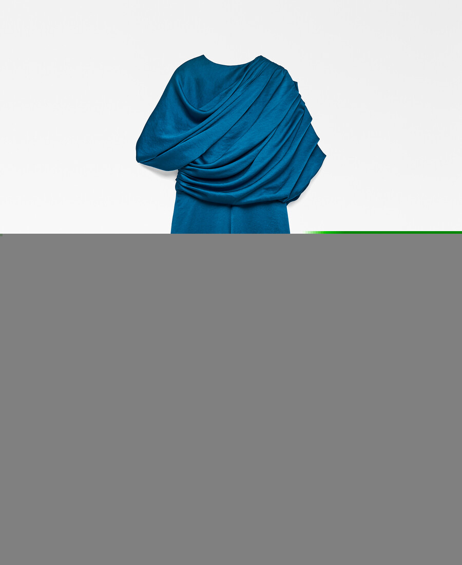 abito lungo drappeggiato da donna