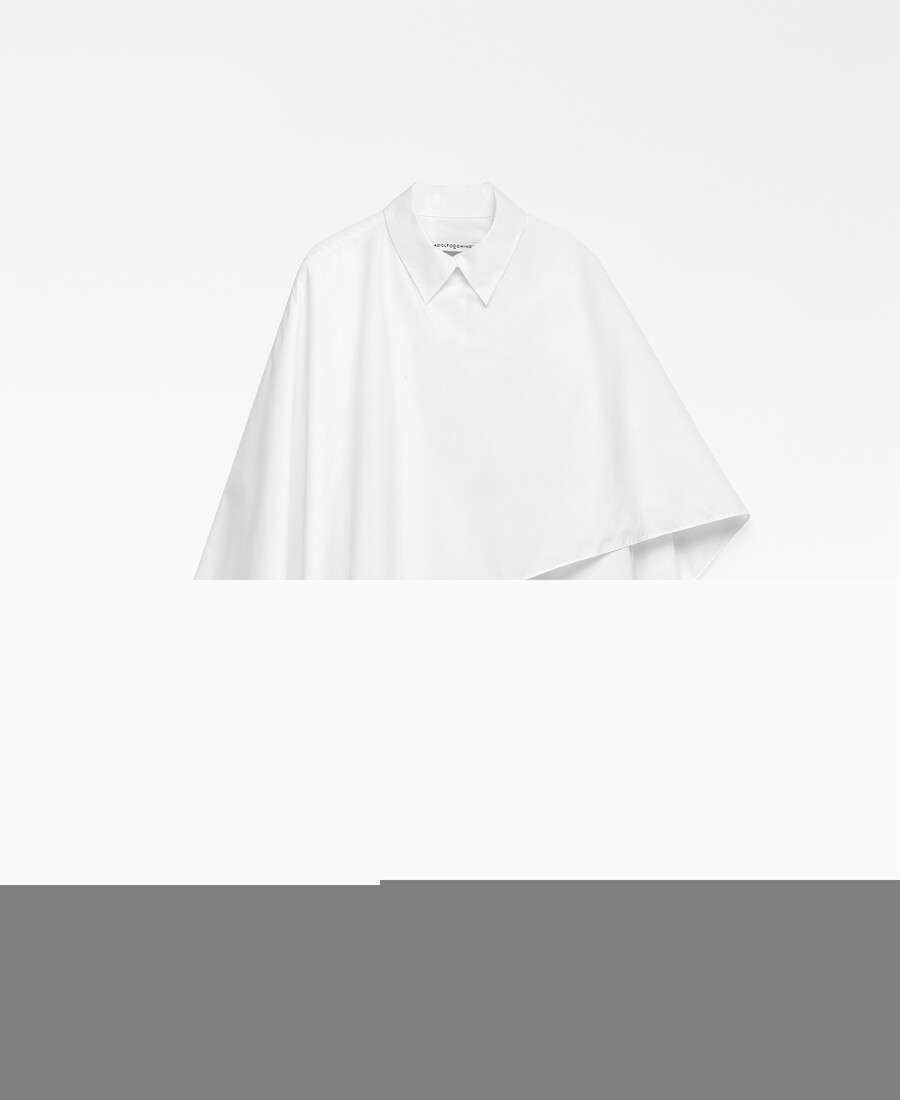 camicia con scialle sovrapposto donna
