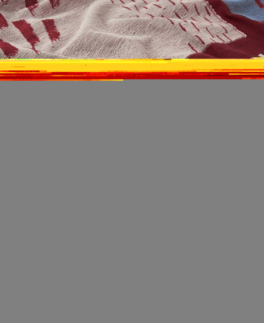 scialle donna in cotone jacquard stampato