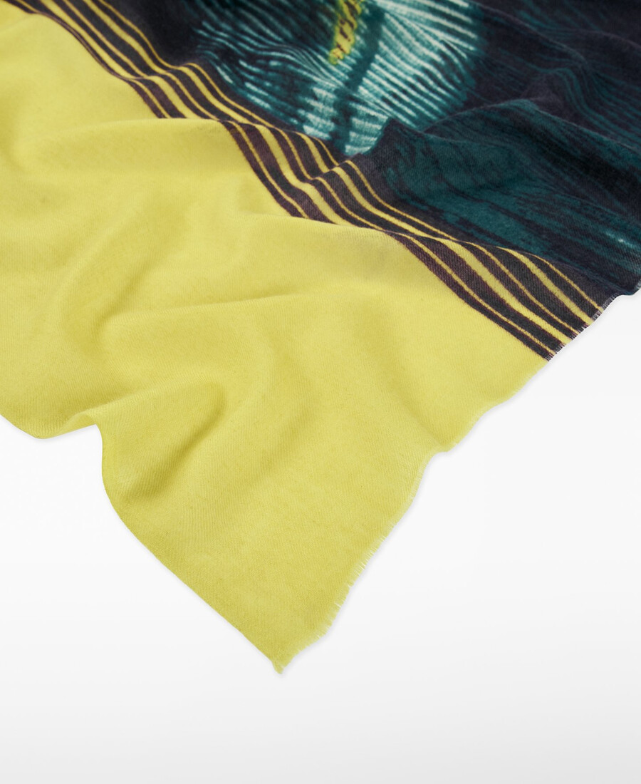 scialle stampato in lana merino donna