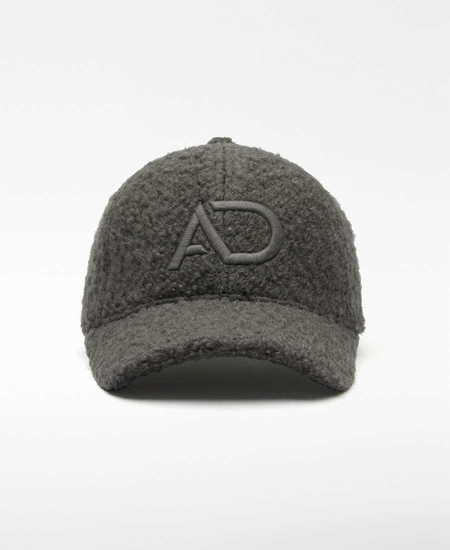 cappellino testurizzato con logo ricamato da donna