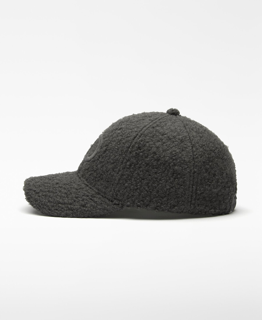 cappellino testurizzato con logo ricamato da donna