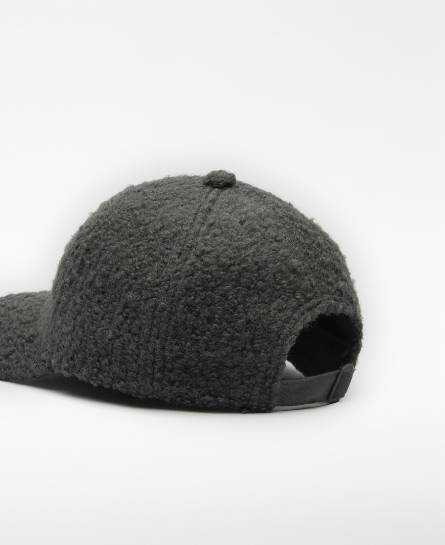 cappellino testurizzato con logo ricamato da donna