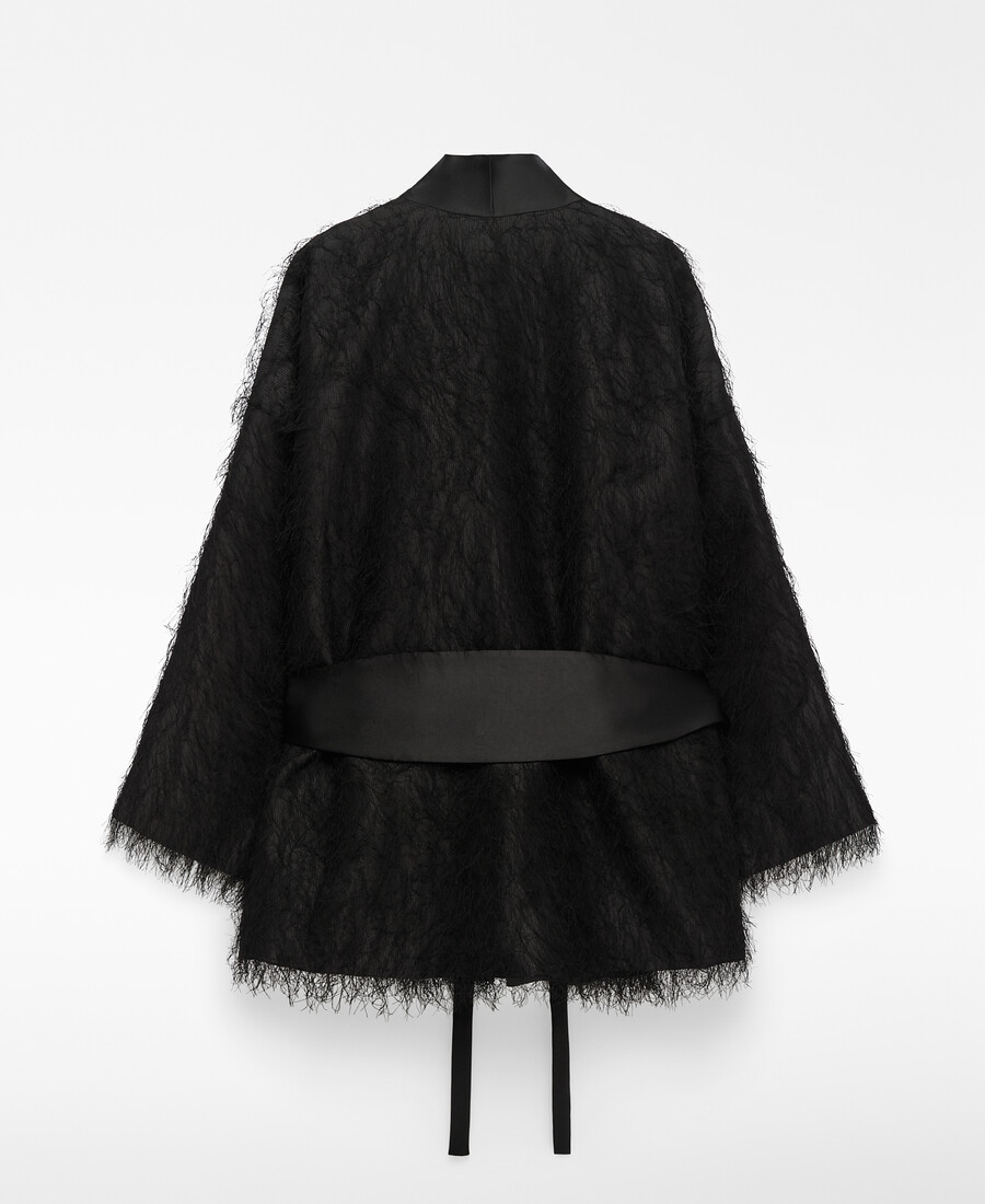 giacca kimono con frange da donna