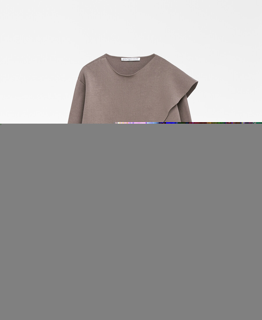 giacca in maglia con collo a sciarpa da donna
