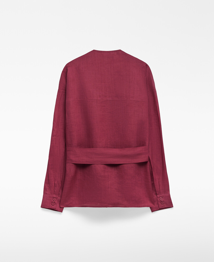 camicia avvolgente in ramia da donna