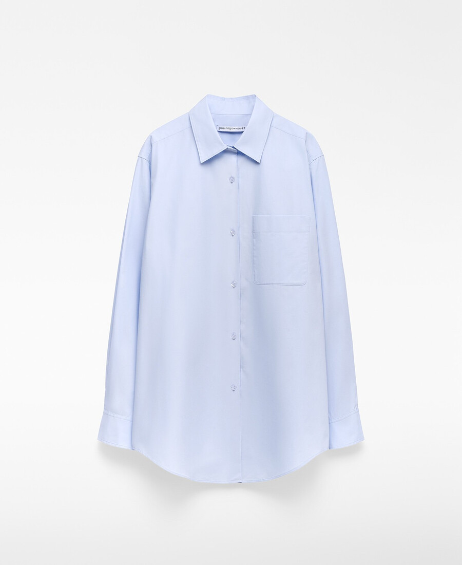 camicia da donna con colletto a revers in cotone biologico