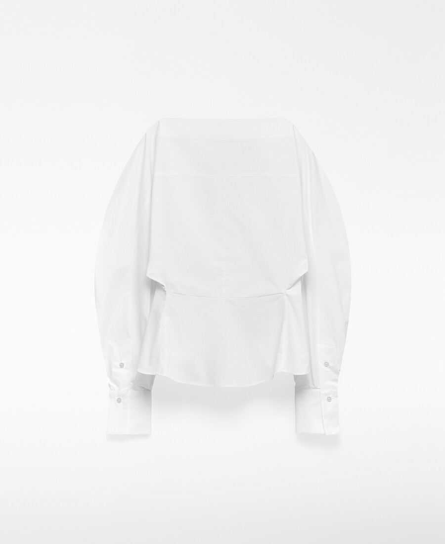 camicia a maniche a sbuffo da donna