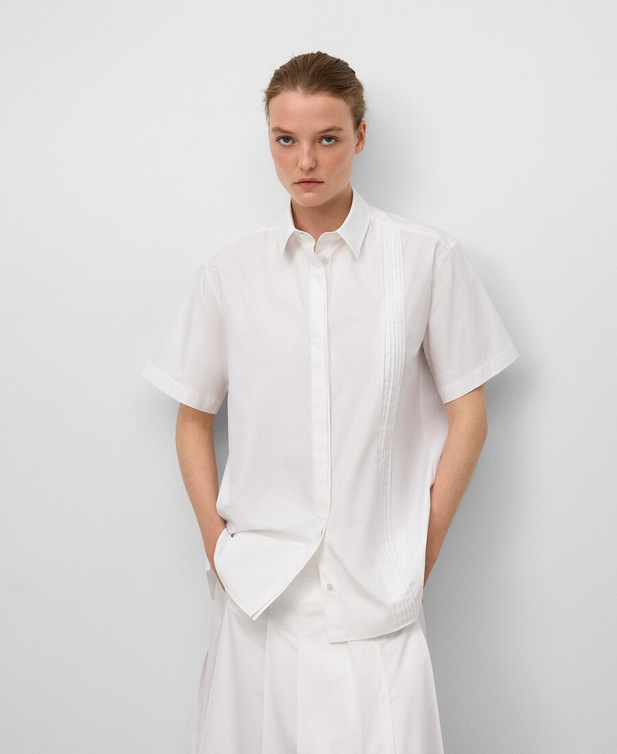 camicia oversize in cotone biologico da donna