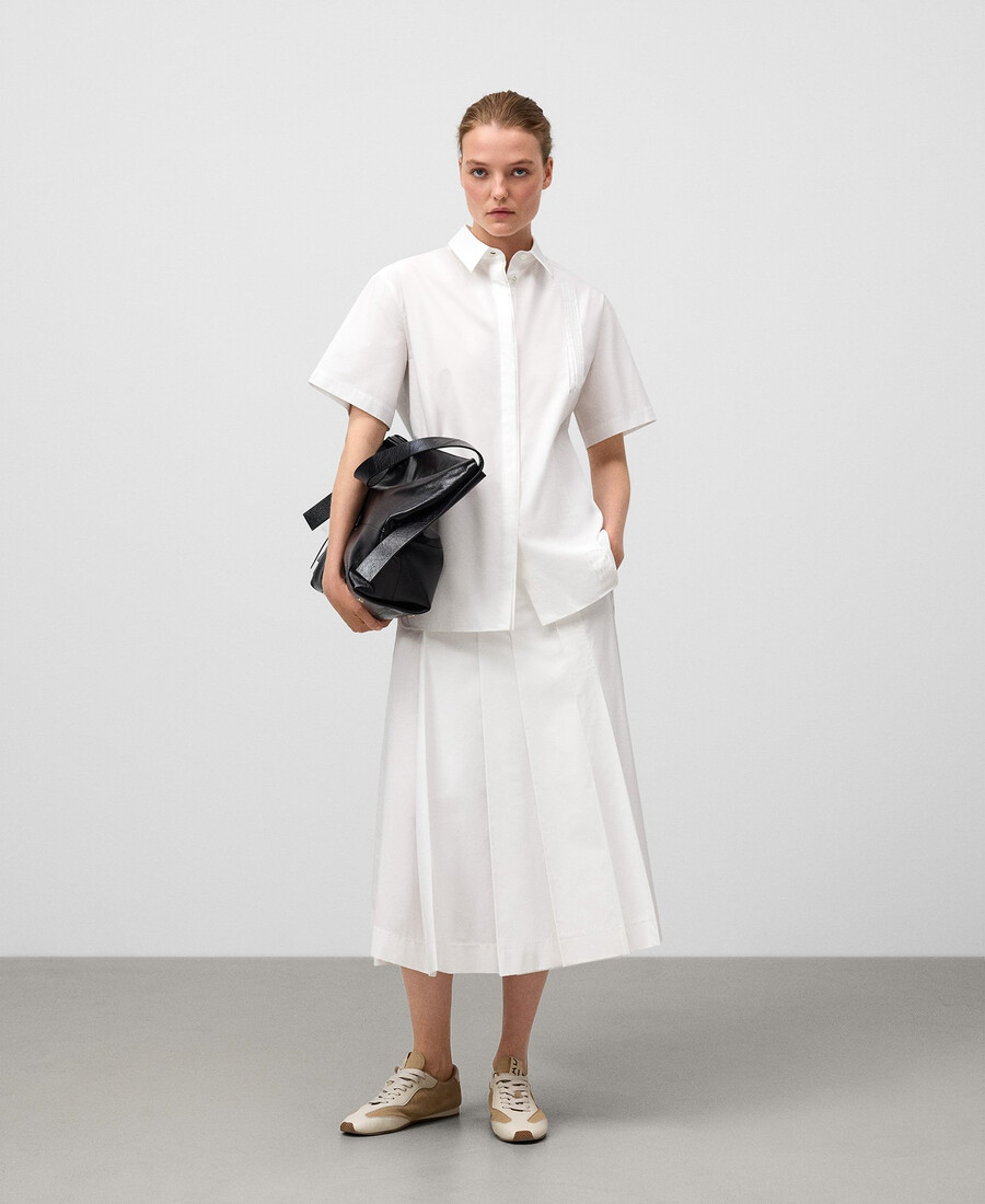 camicia oversize in cotone biologico da donna