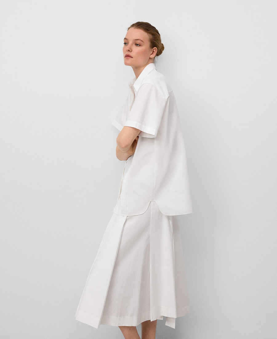 camicia oversize in cotone biologico da donna