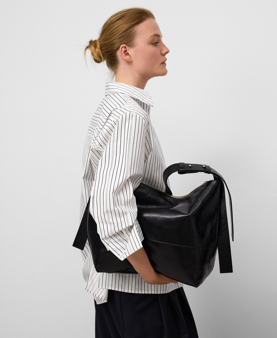 camicia a righe in cotone biologico da donna