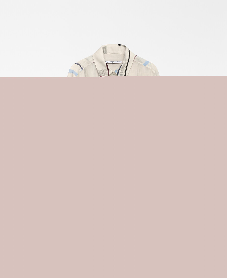 camicia oversize stampata in ramia da donna