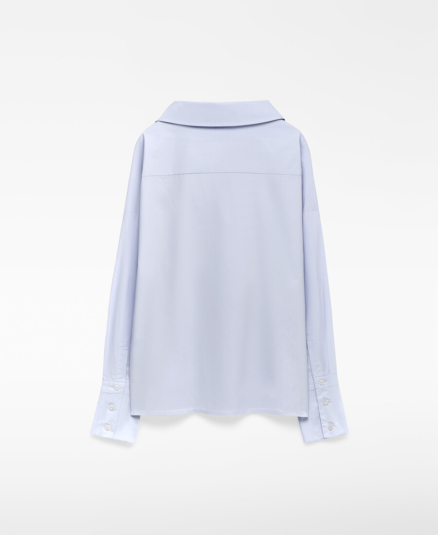 camicia da donna con colletto asimmetrico