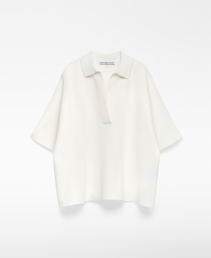 polo da donna a manica corta in maglia