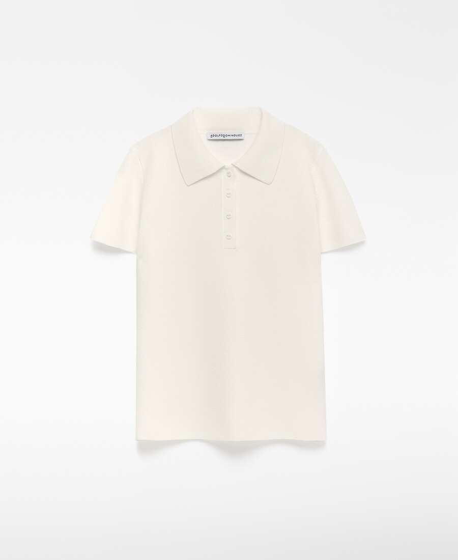 polo da donna a manica corta in maglia