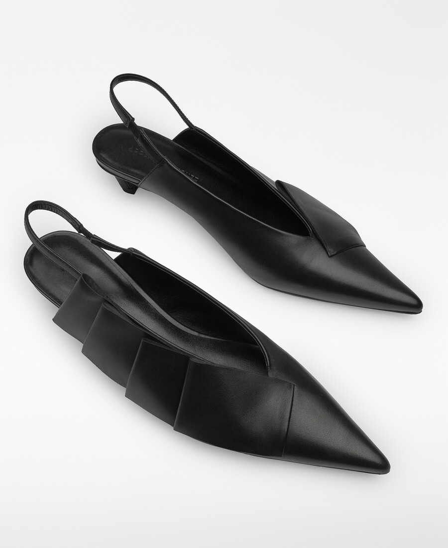 scarpa con tacco in pelle da donna