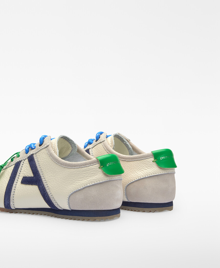 sneaker donna in pelle con maxi logo