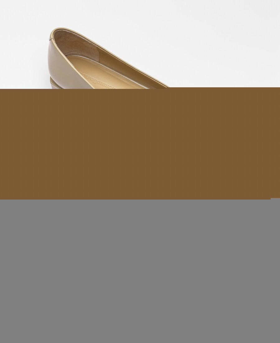 ballerina con tacco in vernice da donna