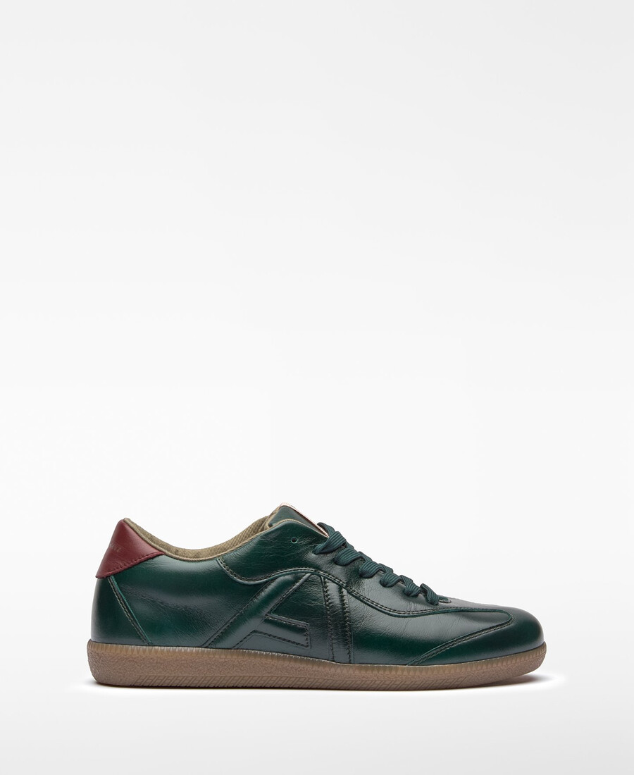 sneaker donna in pelle con maxi logo