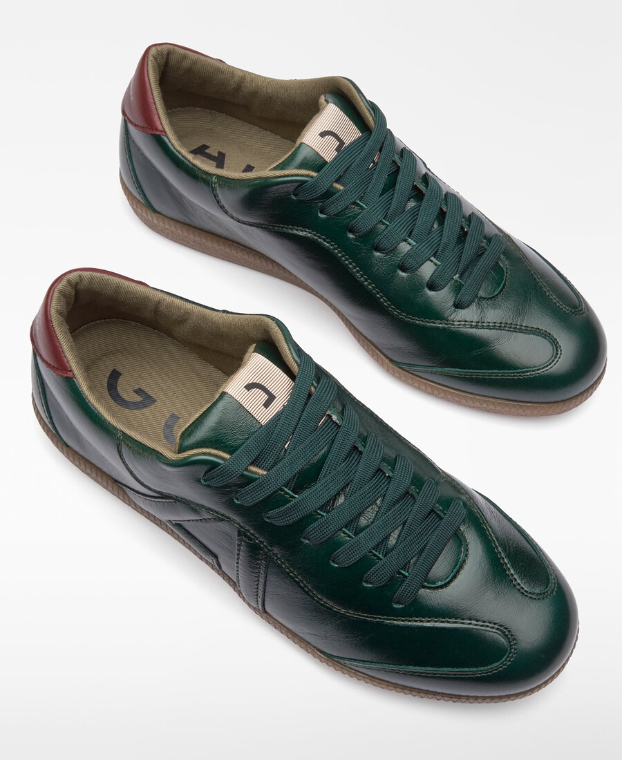 sneaker donna in pelle con maxi logo