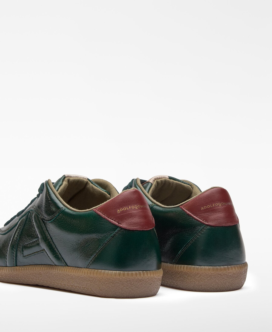 sneaker donna in pelle con maxi logo