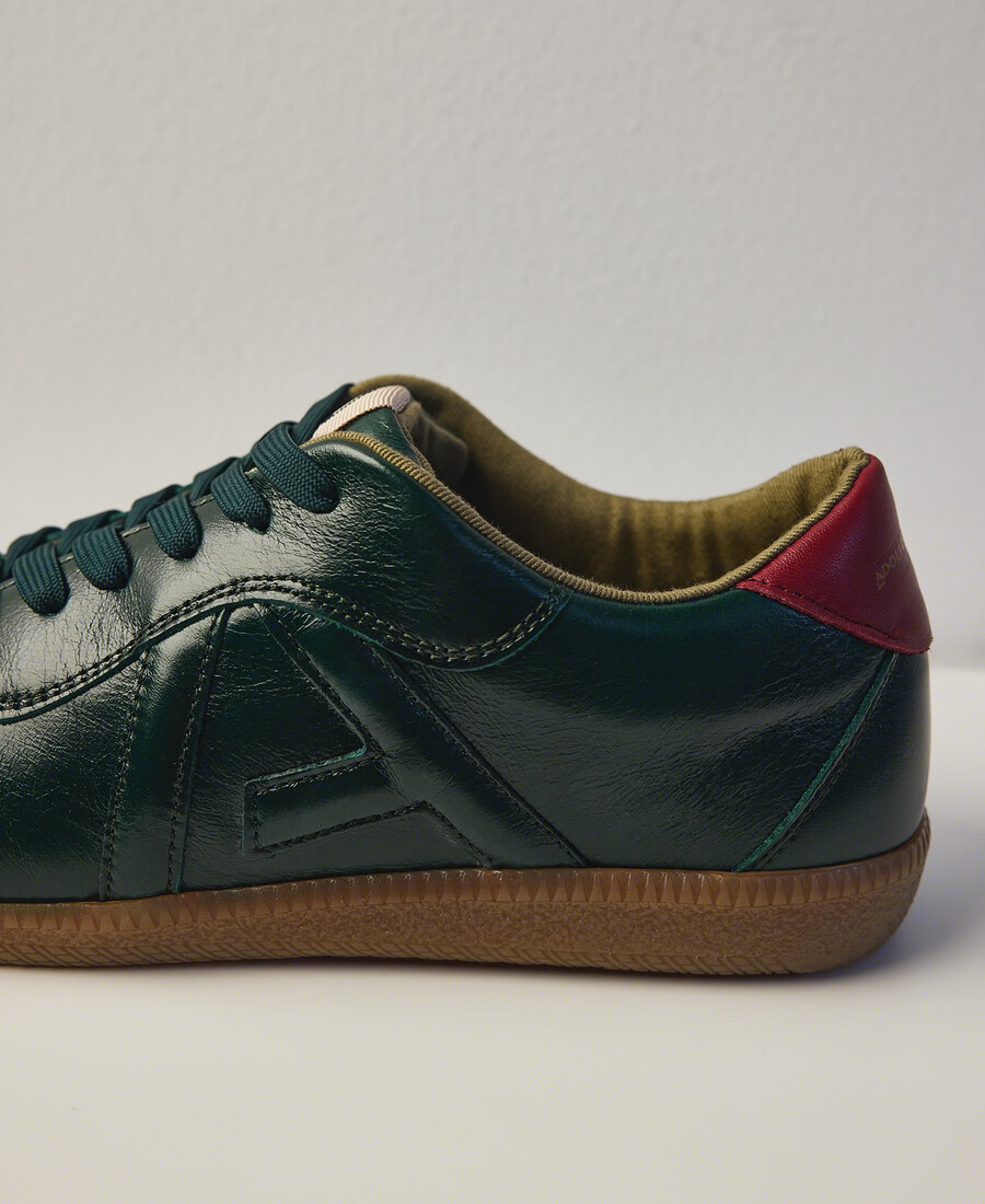 sneaker donna in pelle con maxi logo