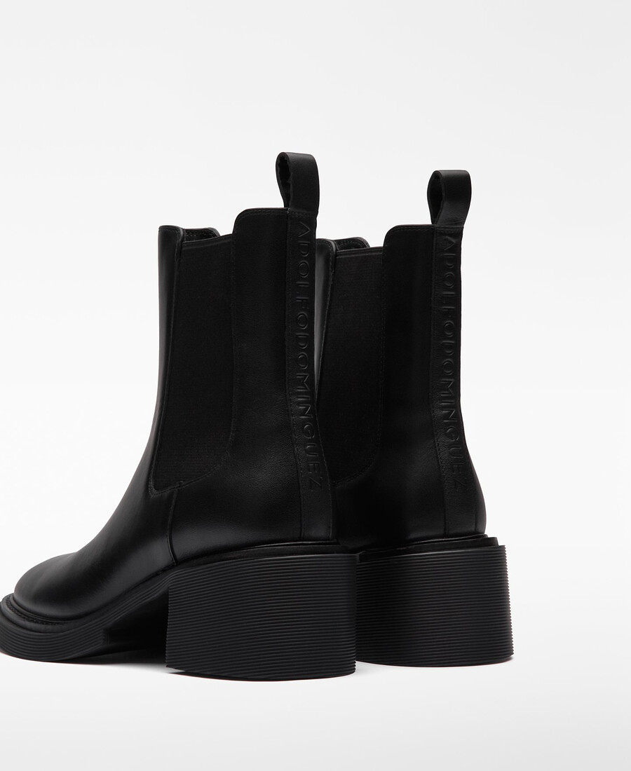 stivaletto in pelle con tacco da donna