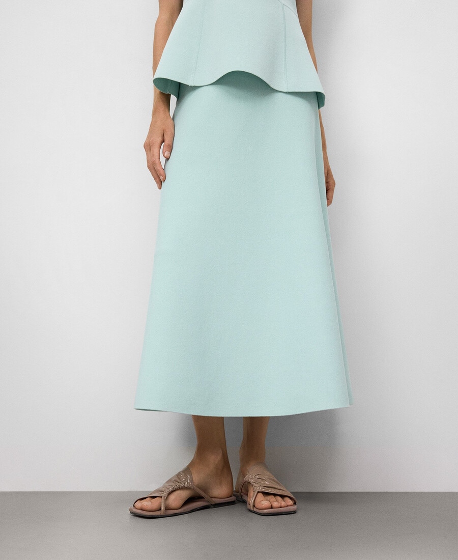 gonna a trapezio in maglia da donna