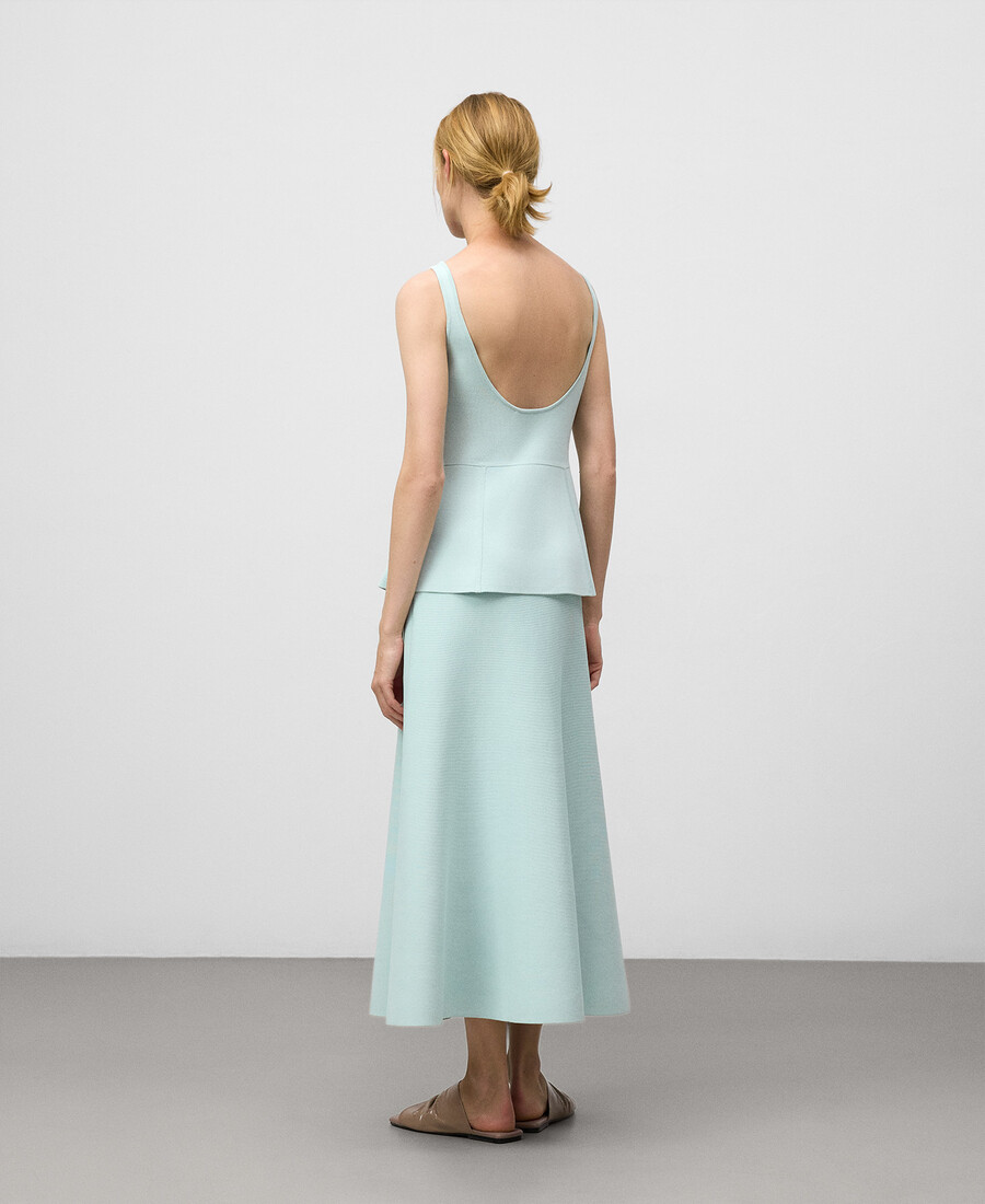 gonna a trapezio in maglia da donna