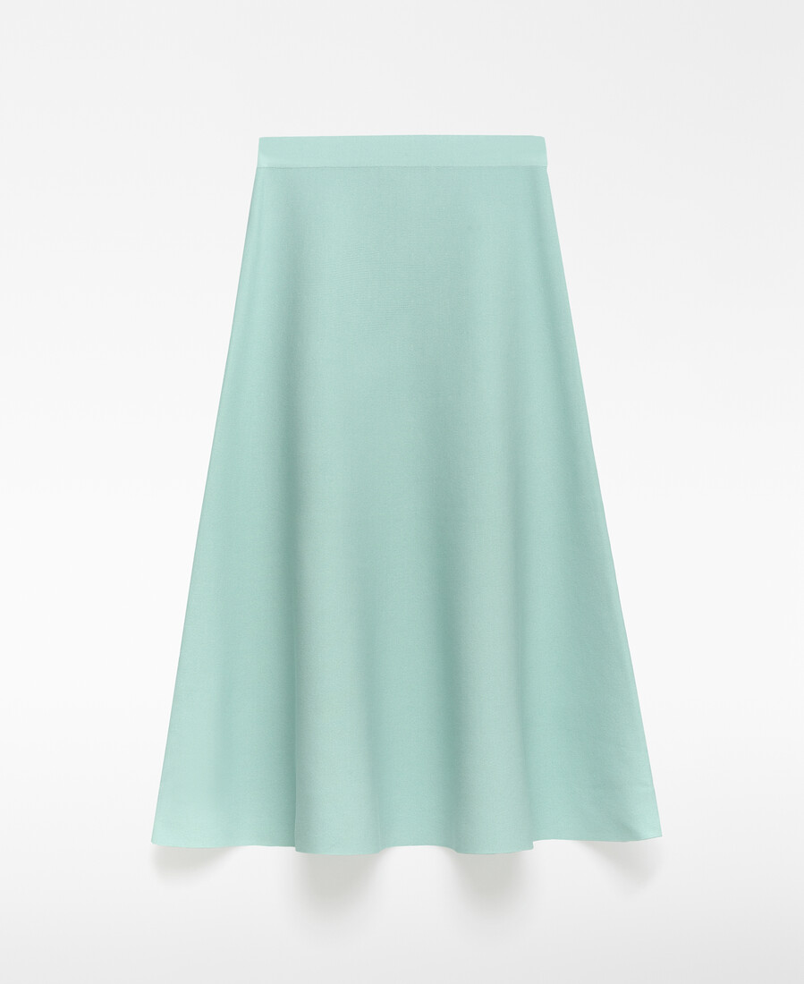 gonna a trapezio in maglia da donna