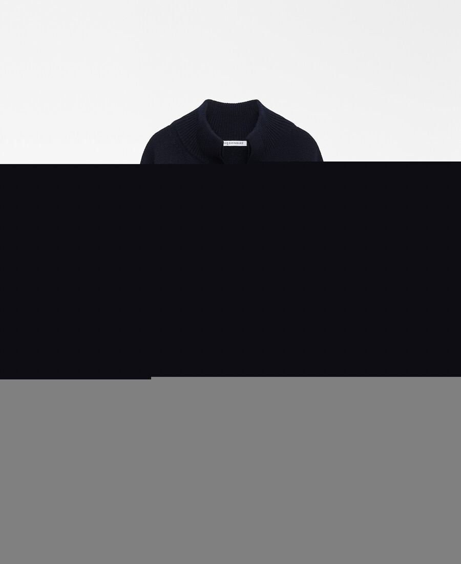 maglione da donna in lana merino con collo a imbuto