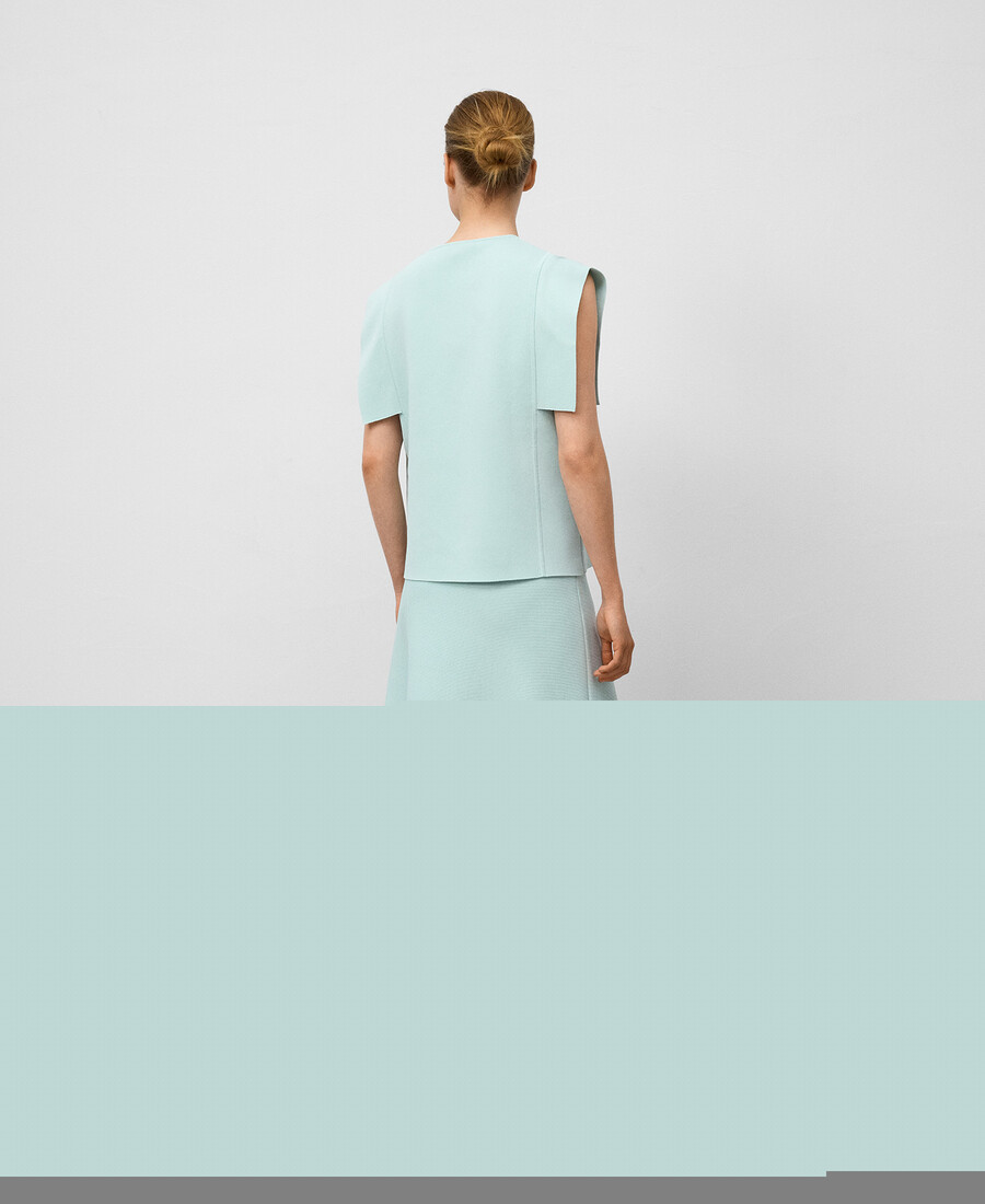 maglione in maglia con pannelli laterali da donna