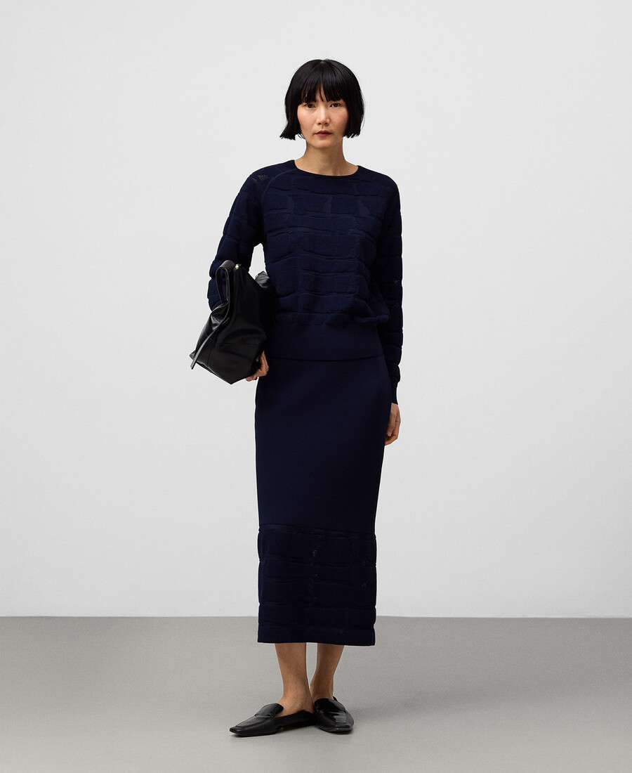 maglione donna in maglia jacquard