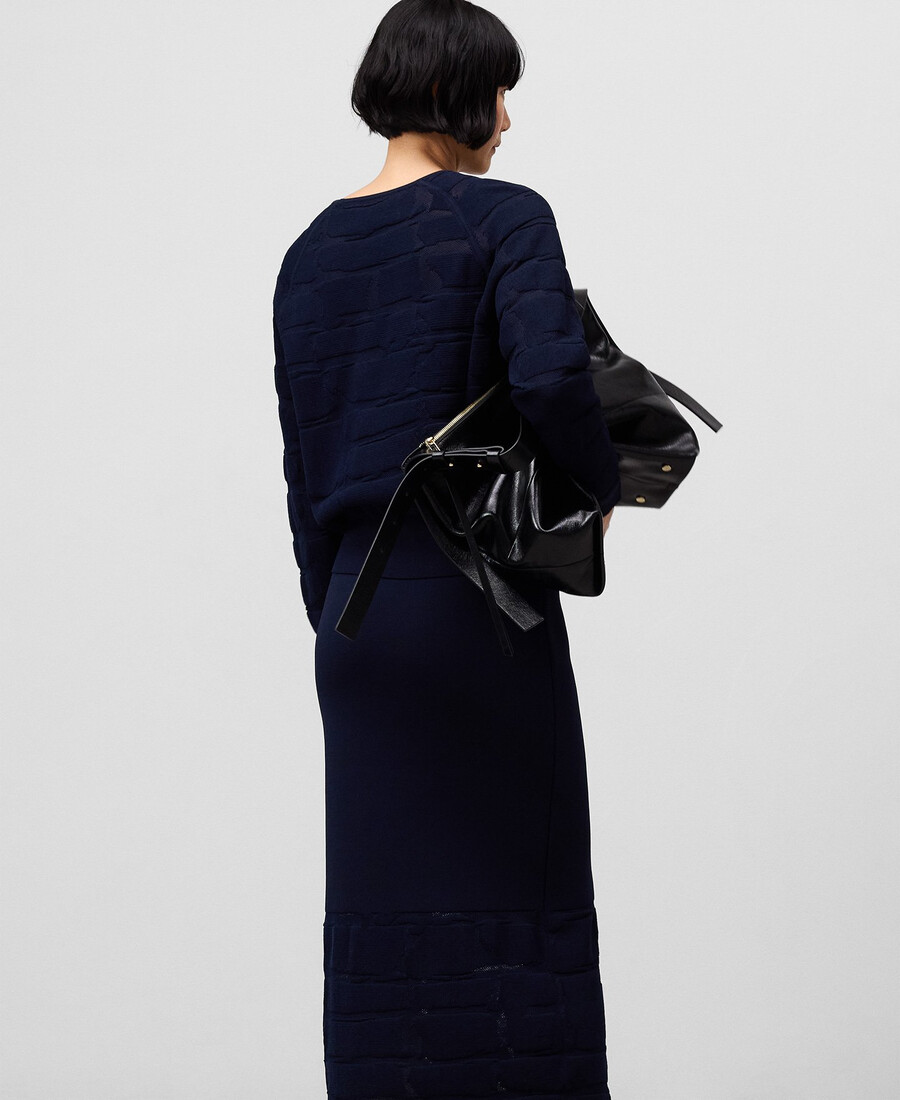 maglione donna in maglia jacquard