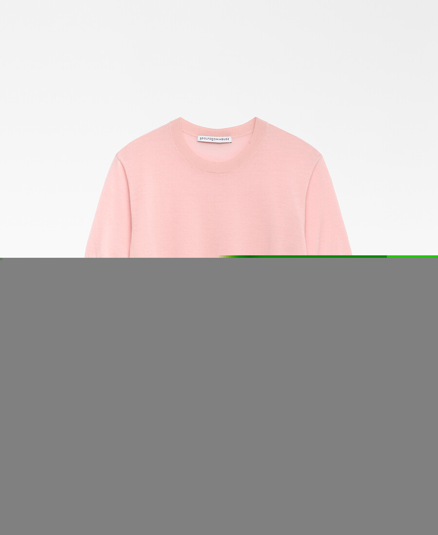maglione donna manica corta in lana merino