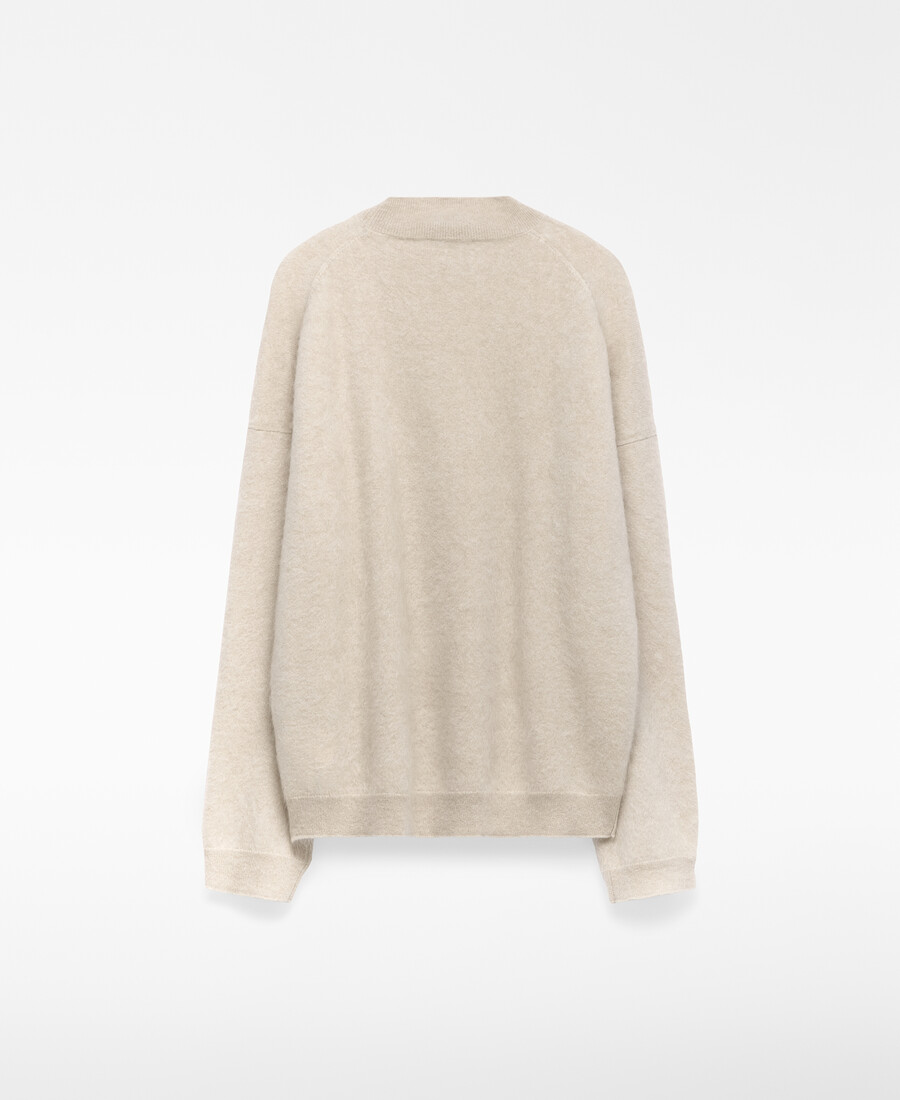 maglione in cashmere con collo perkins da donna