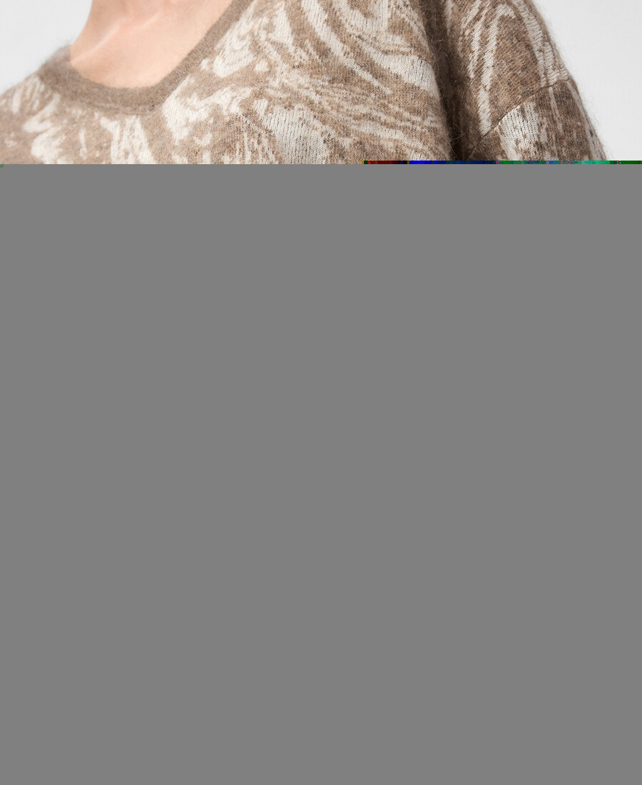 maglione donna stampato in maglia jacquard