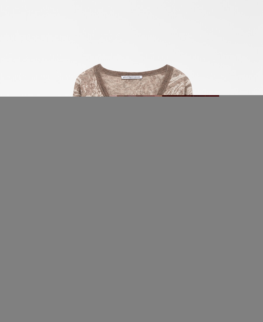 maglione donna stampato in maglia jacquard