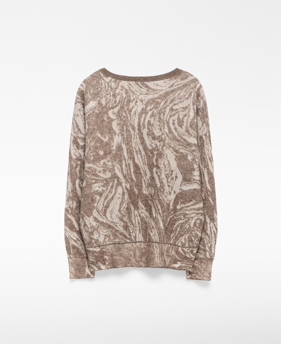 maglione donna stampato in maglia jacquard