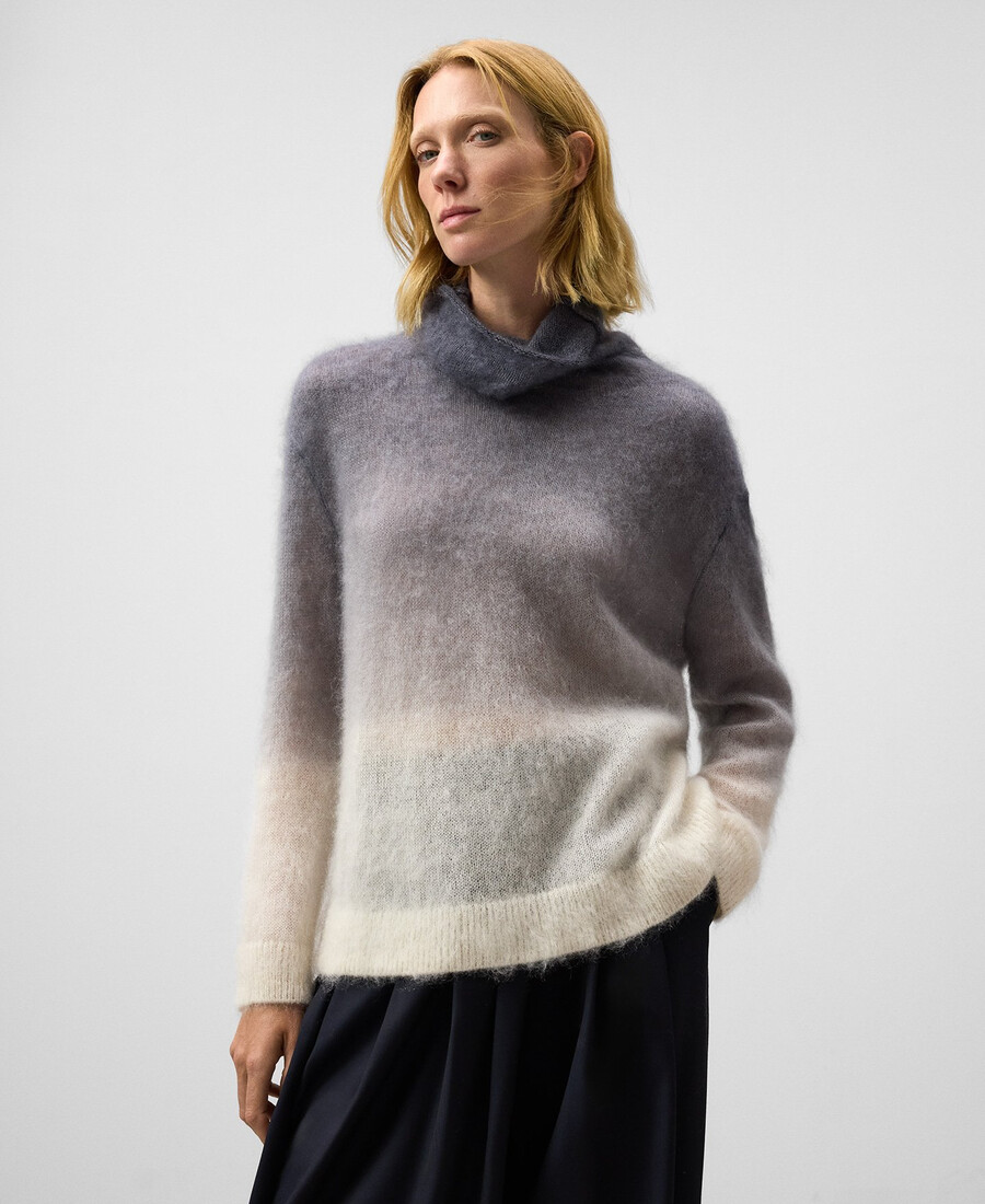 maglione lavorato a maglia sfumato da donna
