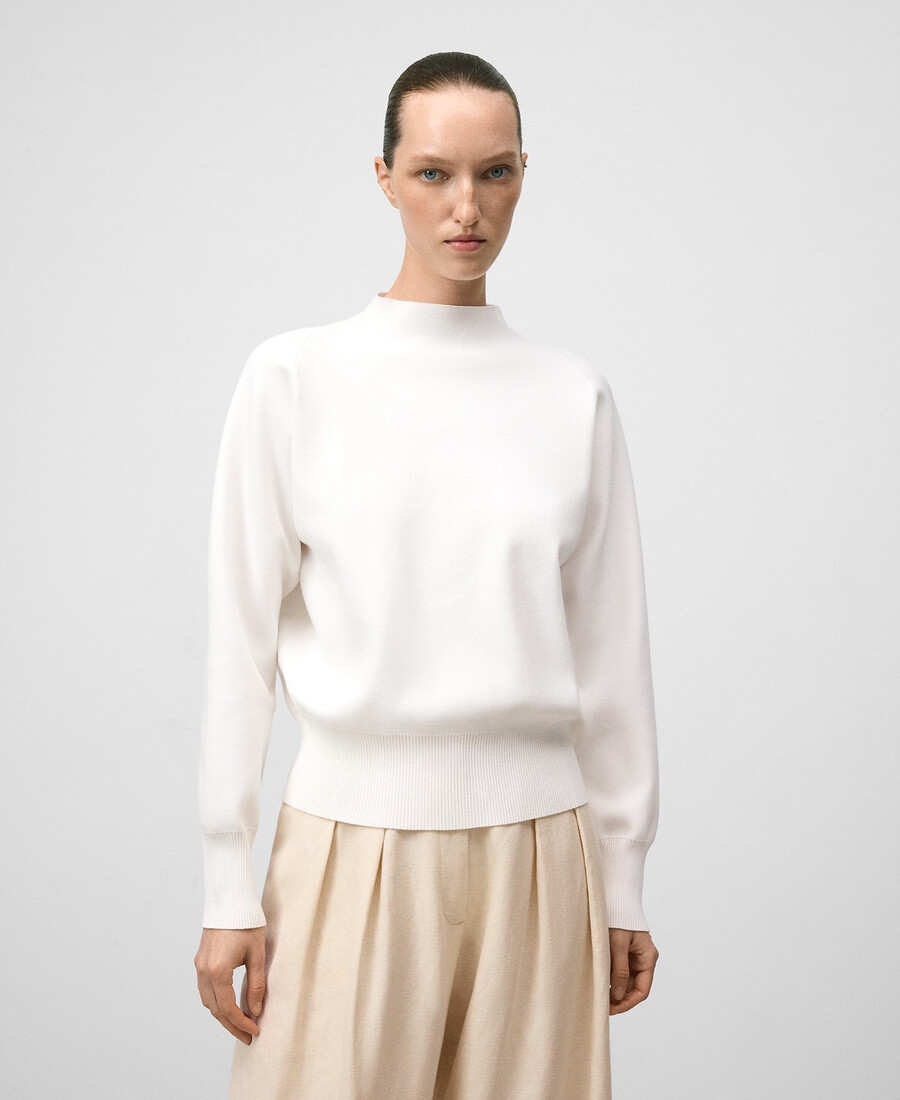 maglione donna in maglia arrotondata