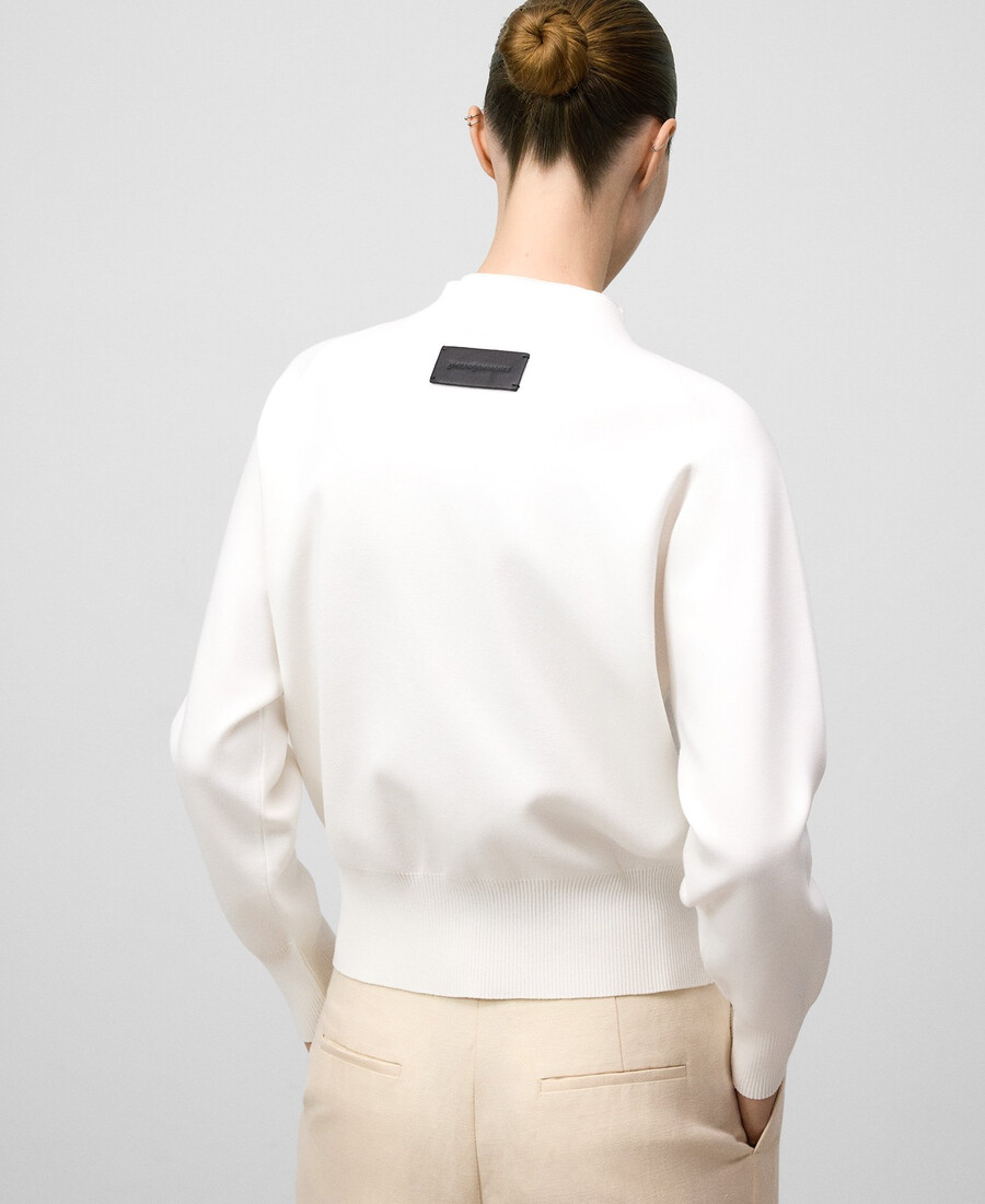 maglione donna in maglia arrotondata