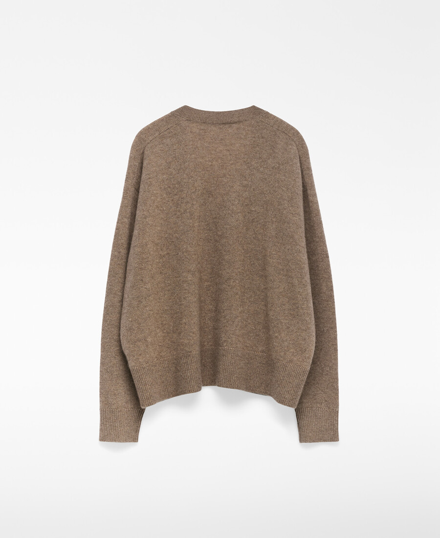 maglione donna in cashmere con scollo a v